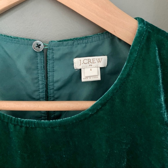 J. Crew sleeveless velvet peplum top in green - Picture 3 of 3